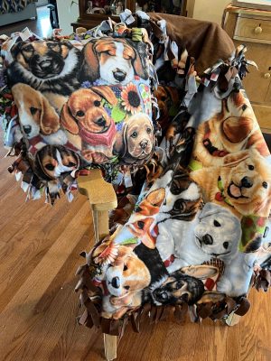DOGS throw blanket and pillow set
